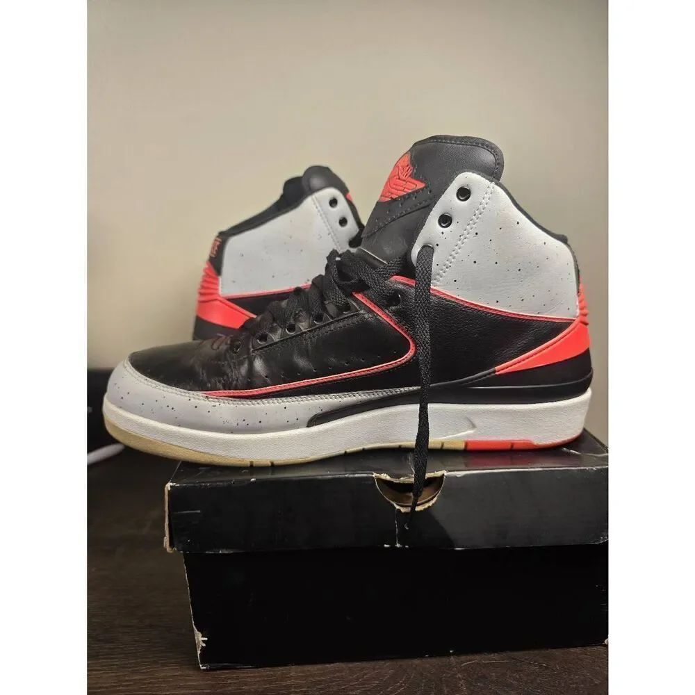 Nike Air Jordan 2 Mens 13 Black 2014 Infrared Cement 23 Sneaker Shoes 385475-023